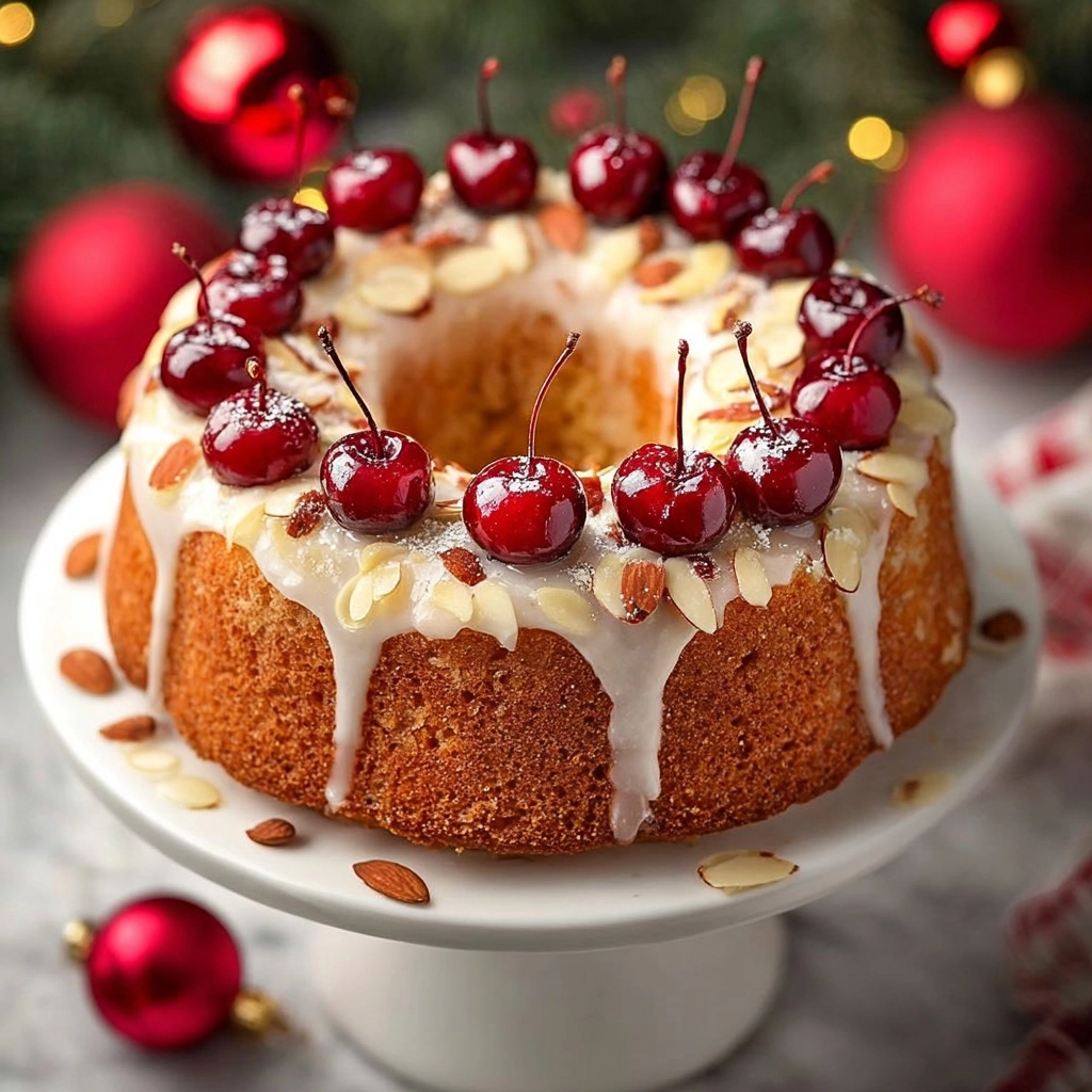 Christmas Cherry Almond Bundt Cake Recipe