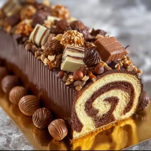 Chocolate Hazelnut Swiss Roll Cake Recipe
