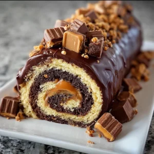 Chocolate Caramel Swiss Roll Recipe