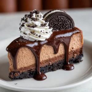 Triple Chocolate Cheesecake with Oreo Crust Recipe