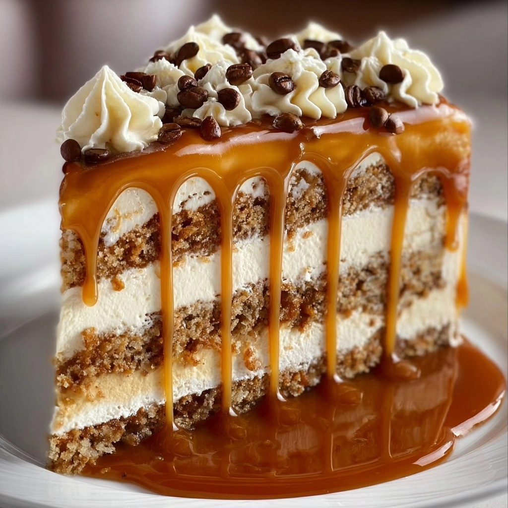 Gooey Coffee Caramel Cake Recipe