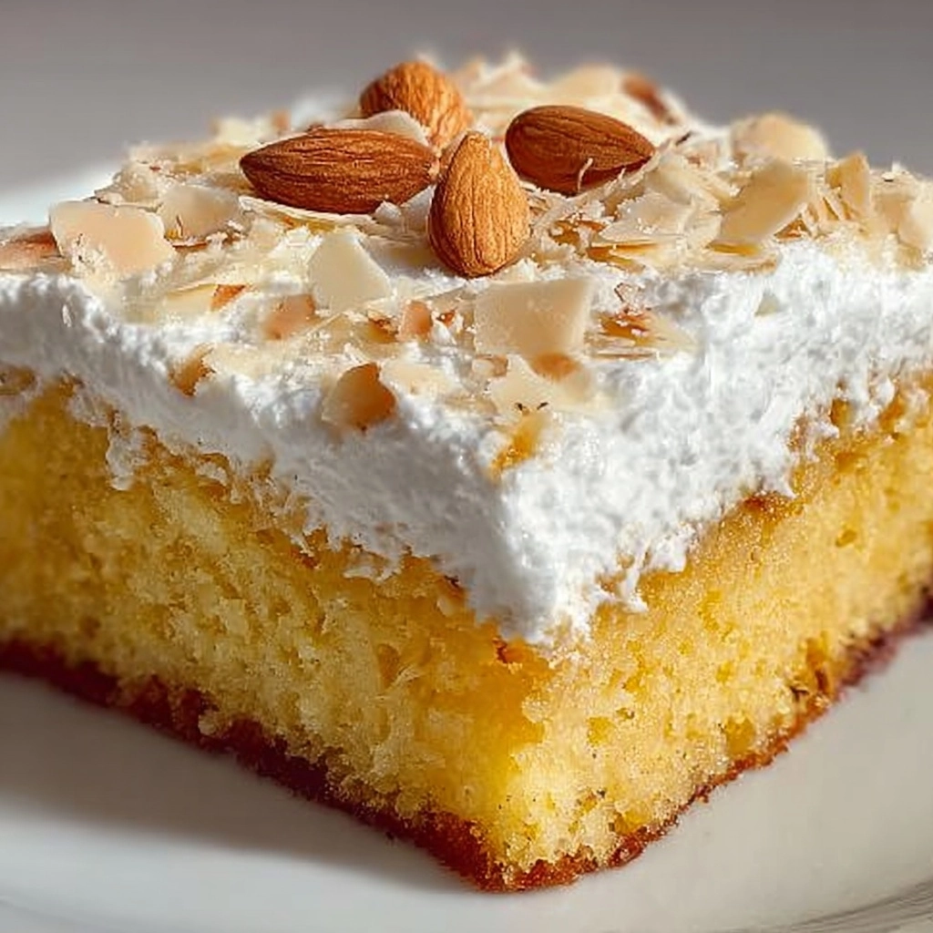 Heavenly Coconut Almond Cake Recipe - Recipe Image