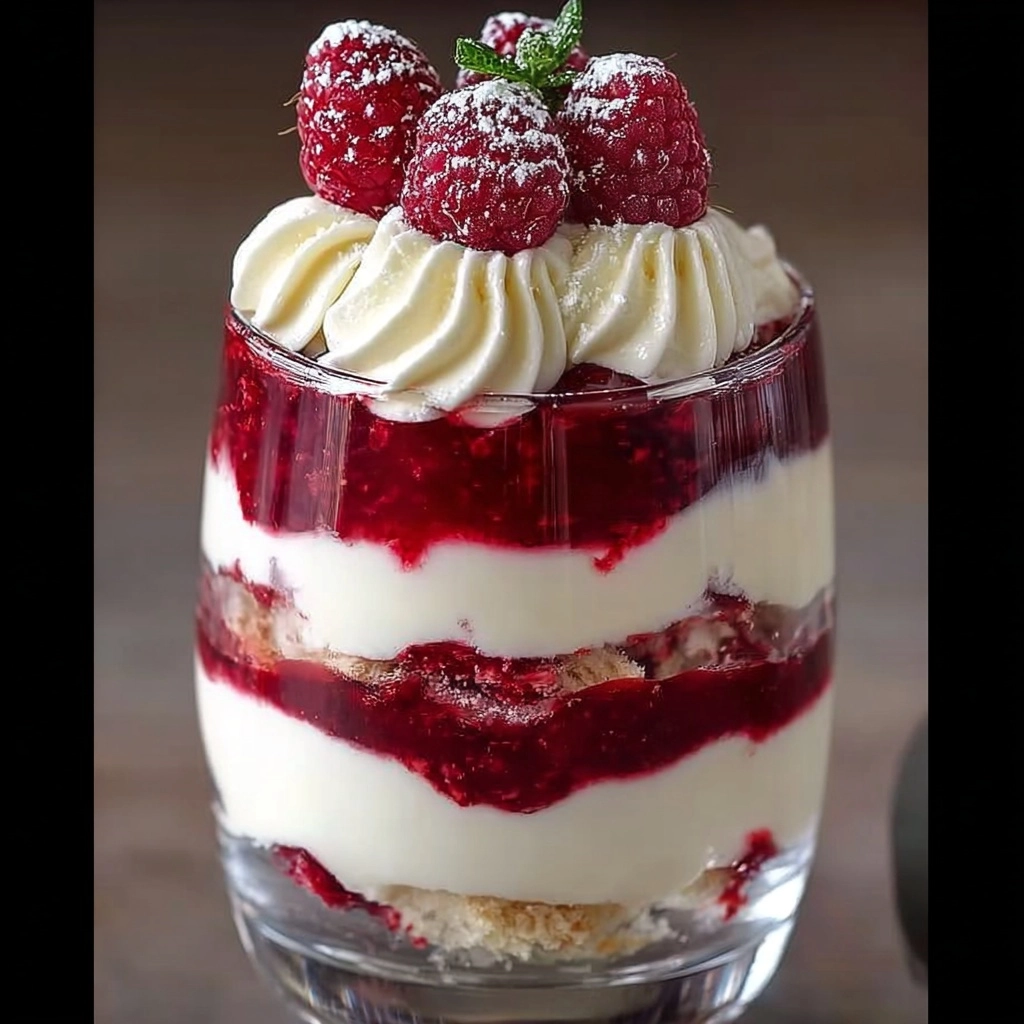 Raspberry White Chocolate Mousse Parfait Recipe