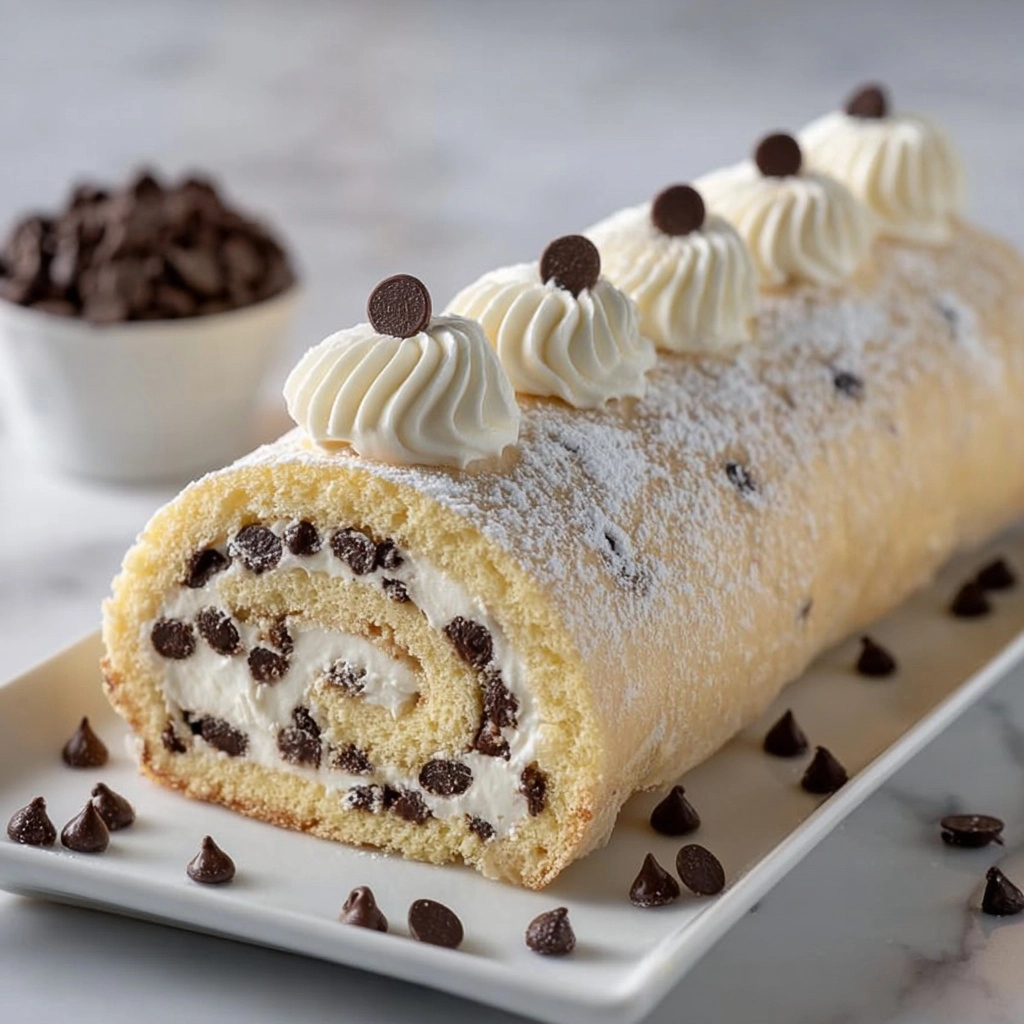 Chocolate Chip Dessert Roll Recipe - Recipe Image