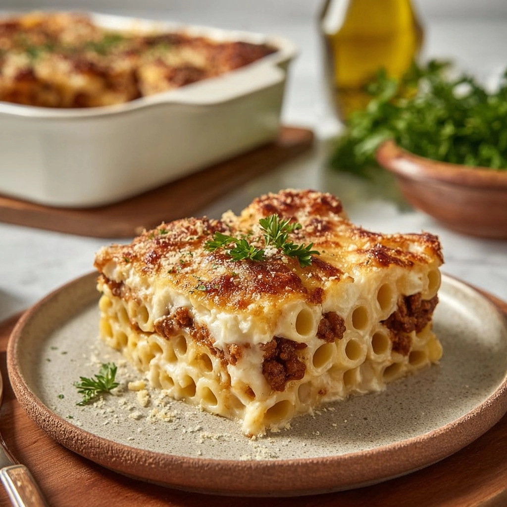 Hearty Greek Pastitsio Casserole Recipe