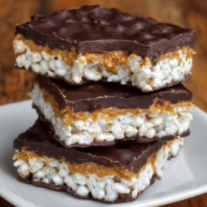 Irresistible Chocolate Peanut Butter Rice Crispy Treats Recipe