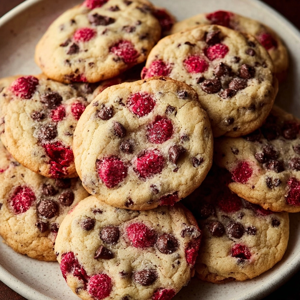 Raspberry Chocolate Chip Cookies Recipe 2 Raspberry Chocolate Chip Cookies Recipe - Recipe Image