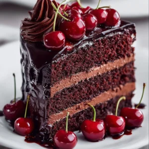 Classic Black Forest Cake Slice Recipe