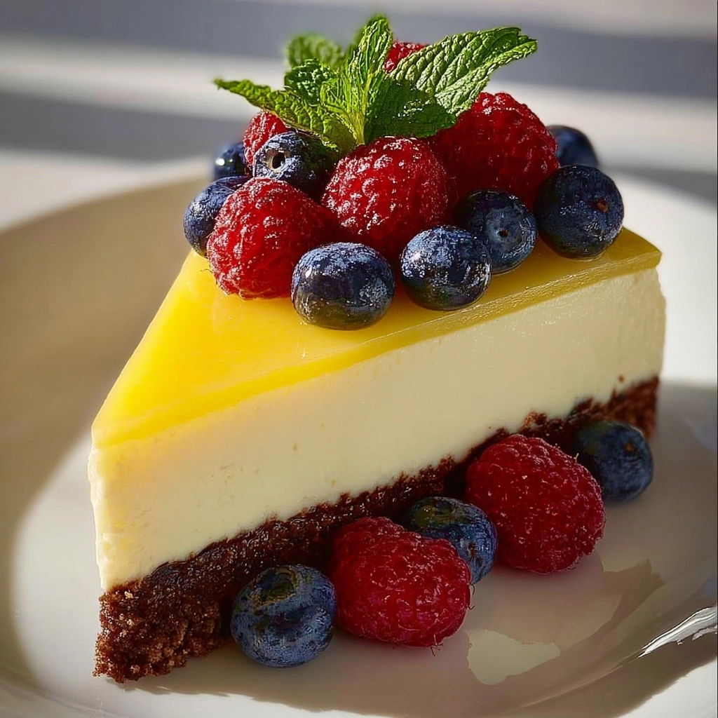 Lemon Berry Cheesecake Square Recipe