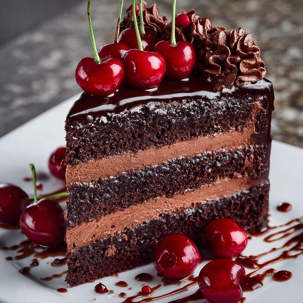 Classic Black Forest Cake Slice Recipe 1 Classic Black Forest Cake Slice Recipe