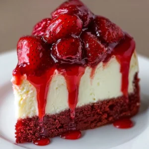 Red Velvet Strawberry Cheesecake Recipe