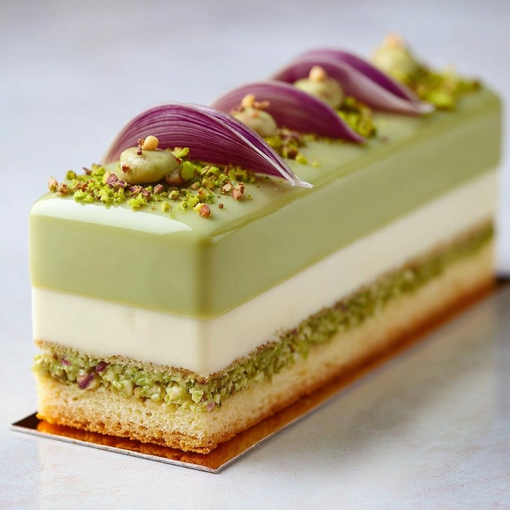 Pistachio Vanilla Entremet Recipe - Recipe Image
