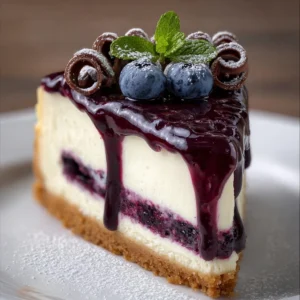 Luscious White Chocolate Blueberry Cheesecake Recipe