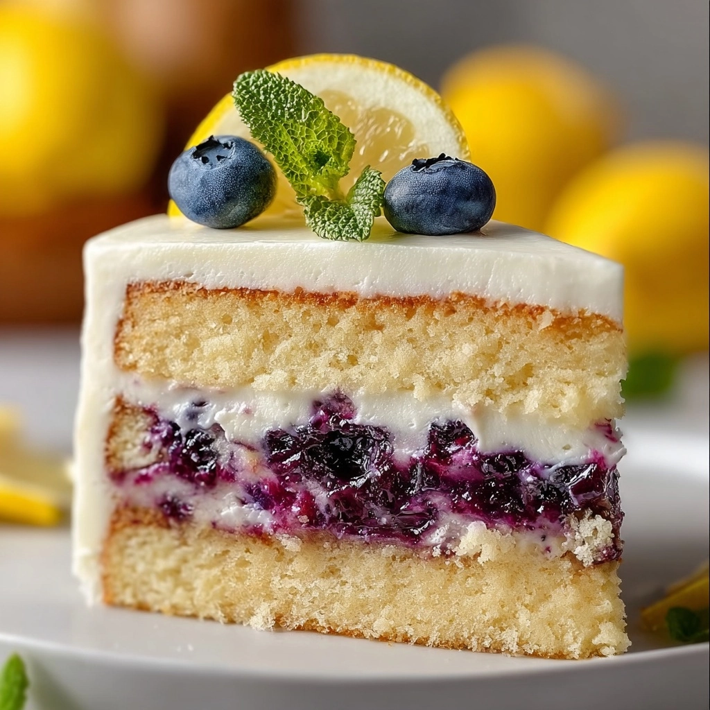 Lemon Blueberry Layer Cheesecake Recipe 2 Lemon Blueberry Layer Cheesecake Recipe - Recipe Image