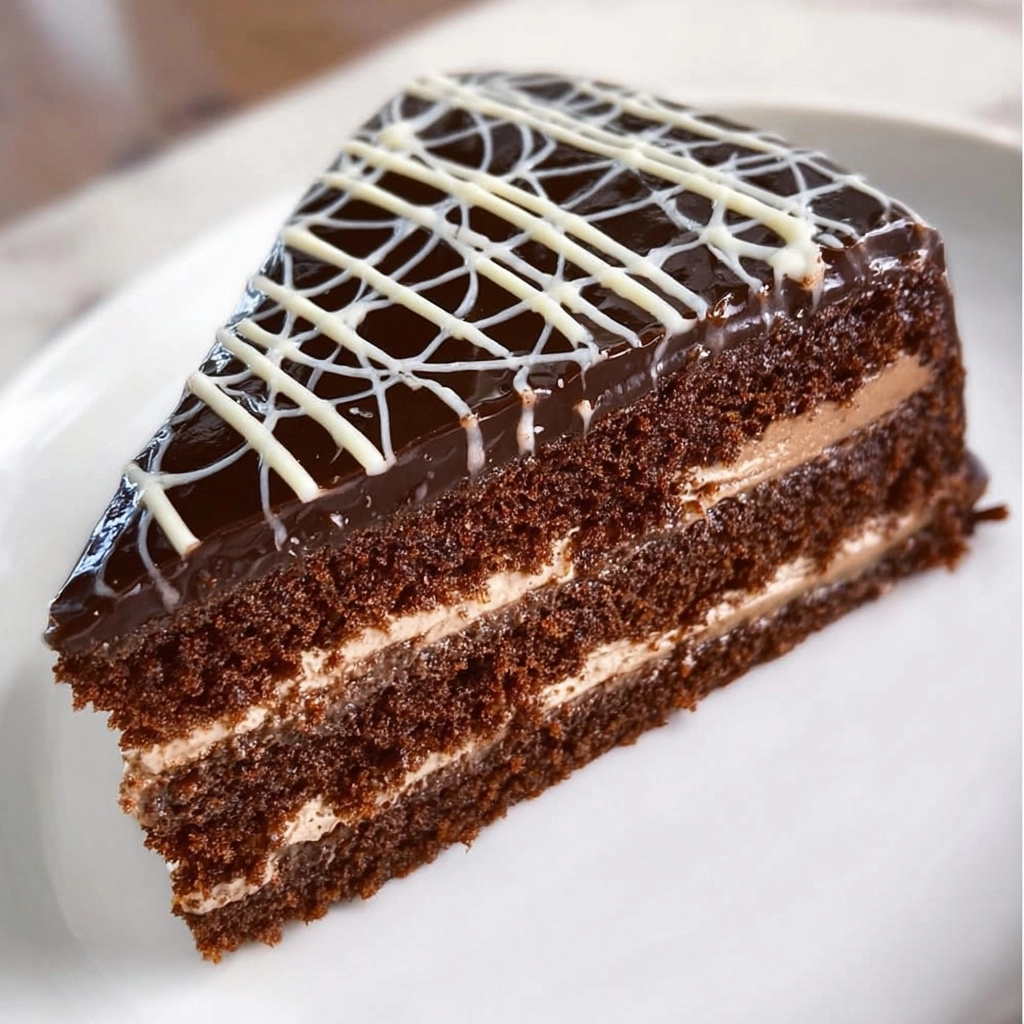 Decadent Chocolate Layer Cake with Swirled Ganache Recipe