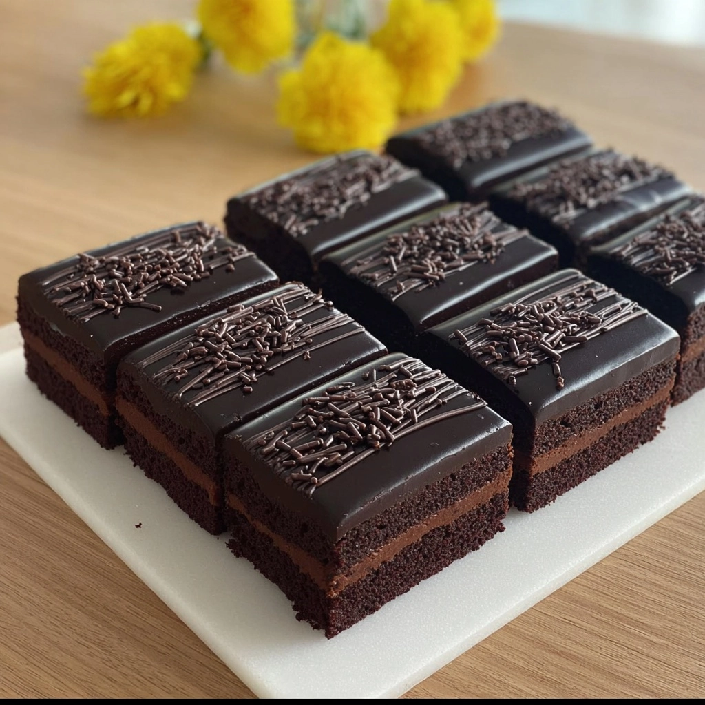 e Brownie Bites with Chocolate Sprinkles Recipe - Recipe Image