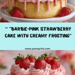 Pink Strawberry Cake with Strawberry Cream Cheese Icing Recipe