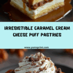 Caramel Cream Cheese Puff Pastry Squares Recipe