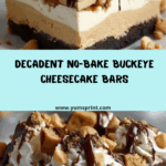 No-Bake Buckeye Cheesecake Bars Recipe