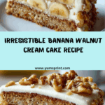 Banana Walnut Cream Cake Recipe