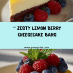 Lemon Berry Cheesecake Square Recipe