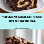 Chocolate Peanut Butter Swiss Roll Recipe