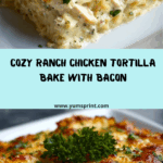 Creamy Crack Chicken Ranch Tortilla Bake Recipe