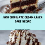 Rich Chocolate Cream Layer Cake Recipe