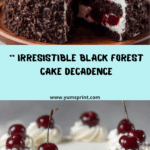 Black Forest Cake with Whipped Cream Frosting Recipe