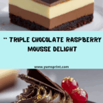 Triple Chocolate Raspberry Mousse Cake Recipe