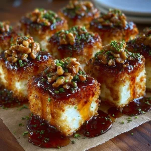 Walnut-Crusted Brie Bites with Fig Honey Glaze Recipe