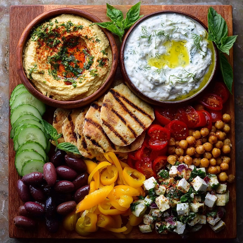 Mediterranean Grazing Board with Fresh Dips Recipe