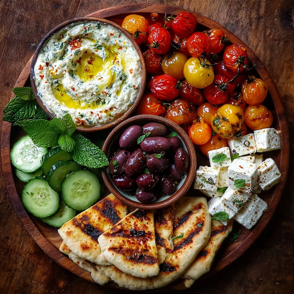 Mediterranean Ricotta and Pita Board Recipe - Recipe Image