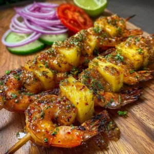 Pineapple Habanero Shrimp Kabobs Recipe