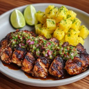 Caribbean Jerk Chicken with Pineapple Salsa Recipe