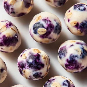 No-Bake Blueberry Cheesecake Protein Bites Recipe