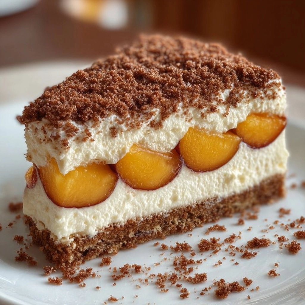 The Best Peach Cobbler Cheesecake Recipe - Recipe Image