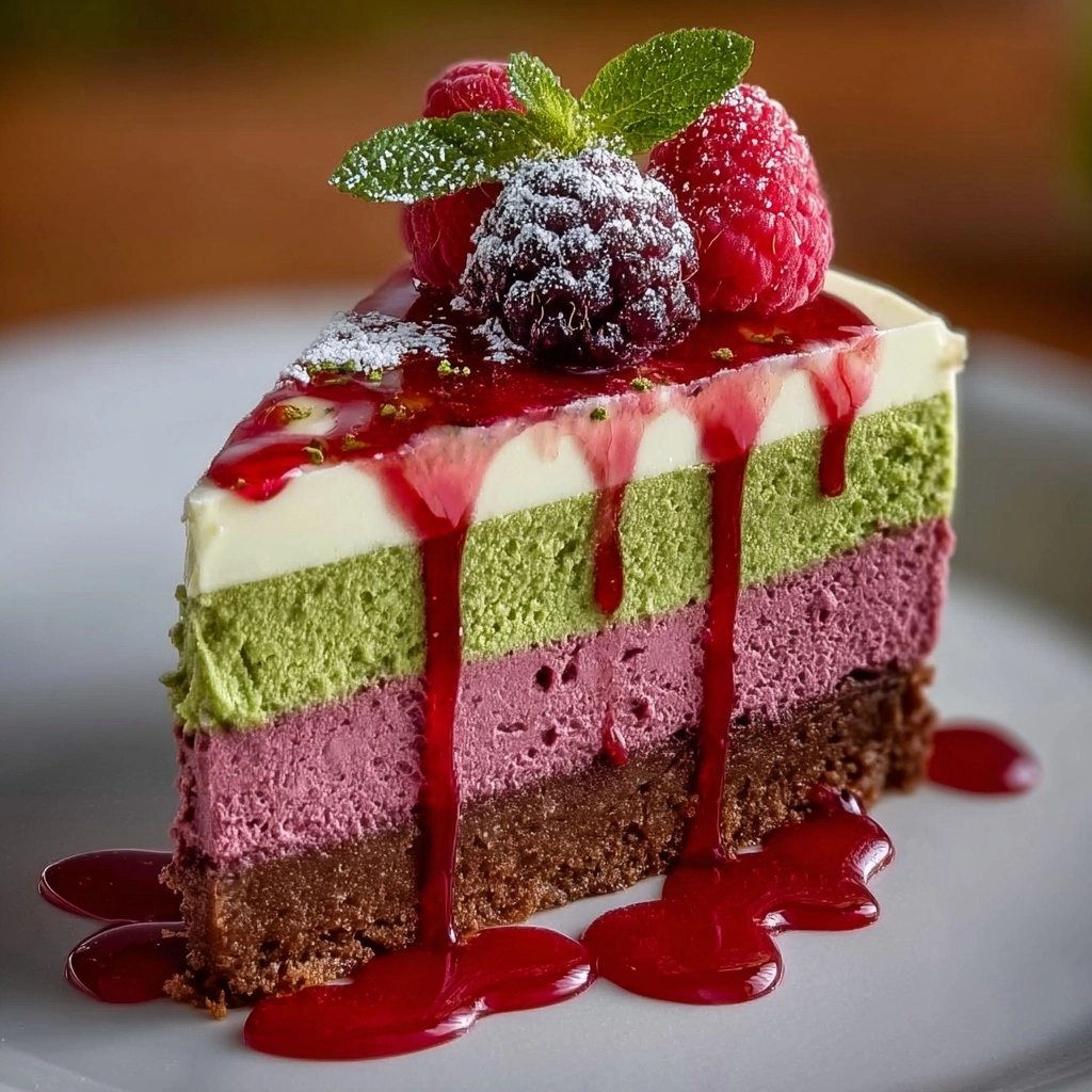 Elegant Pistachio Raspberry Crunch Cheesecake Recipe