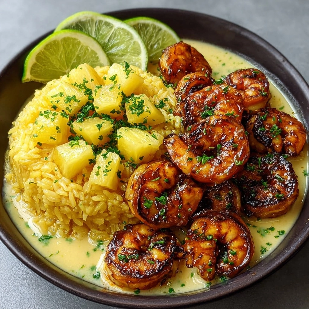 Coconut Curry Shrimp with Pineapple Rice Recipe - Recipe Image