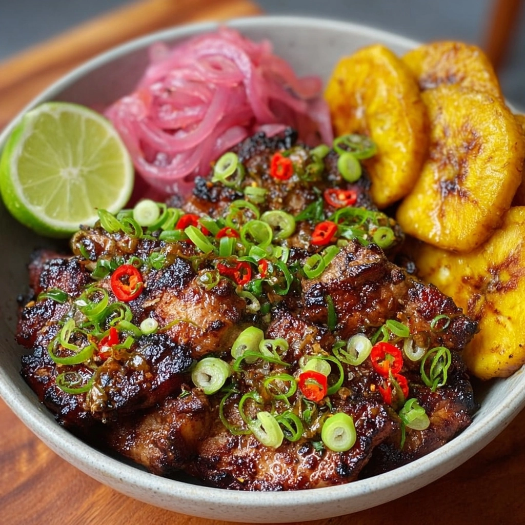 Jamaican Jerk Pork with Plantains Recipe