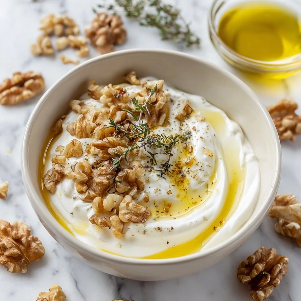 Yiaourti me Meli kai Karidia Recipe