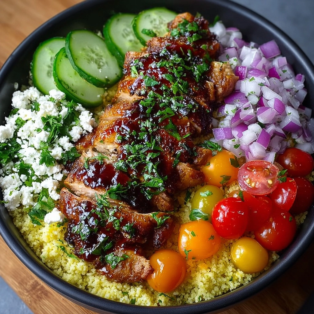 Balsamic Chicken & Feta Couscous Bowl Recipe