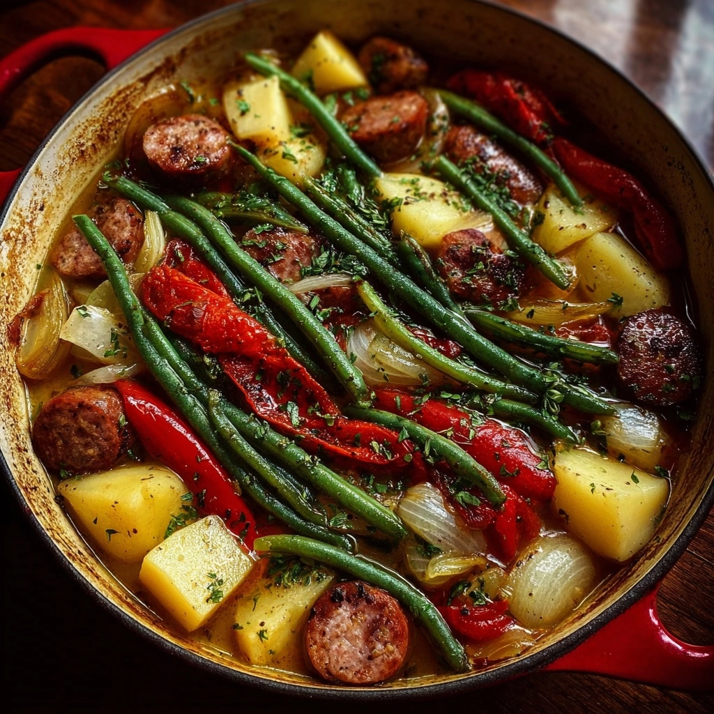 Green Beans and Smoked Sausage Stew Recipe