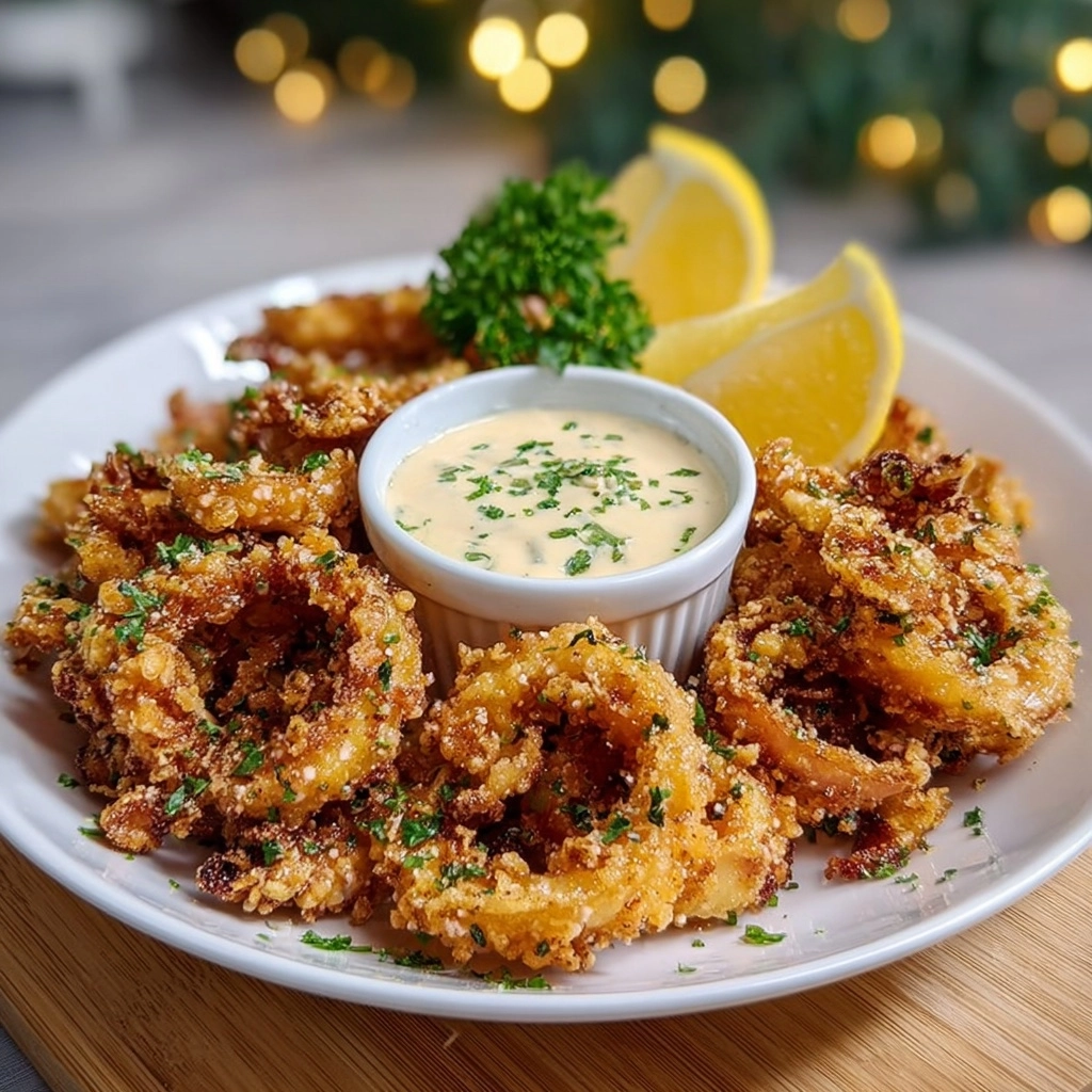 Lemon Garlic Calamari with Aioli Recipe - Recipe Image