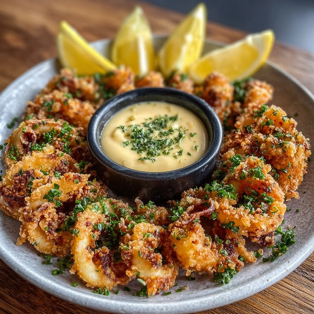 Lemon Garlic Calamari with Aioli Recipe