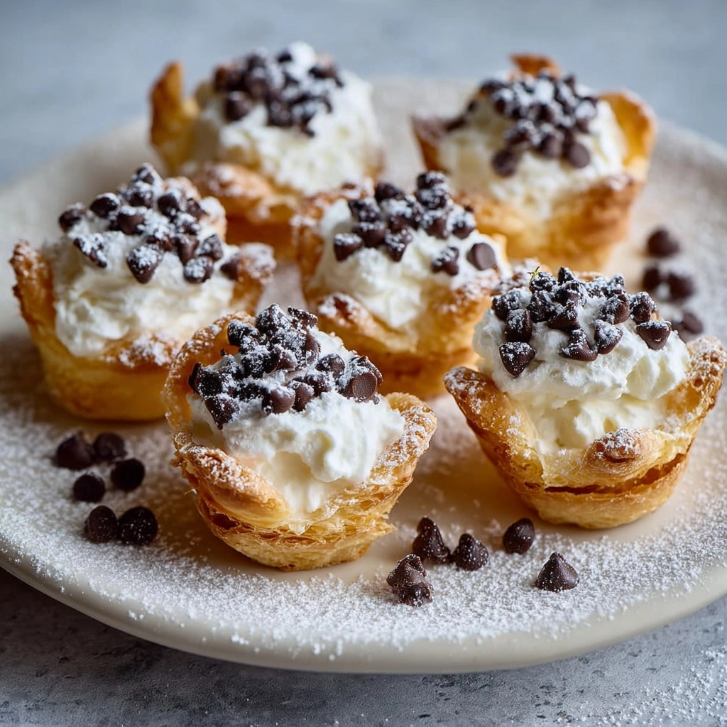 Mini Cannoli Bites Recipe 3 Mini Cannoli Bites Recipe - Recipe Image
