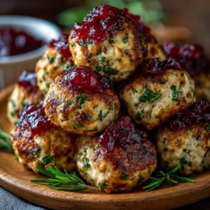 Turkey Cranberry Stuffing Balls Recipe