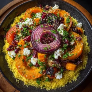 Roasted Pumpkin Couscous with Feta Recipe