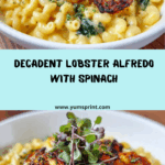 Lobster Alfredo with Spinach Recipe