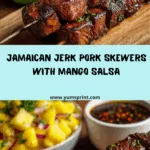 Jamaican Jerk Pork Skewers with Mango Salsa Recipe
